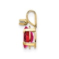 thumbnail image 2 of 14k Diamond & Ruby Birthstone Pendant in 14k Yellow Gold, 2 of 3