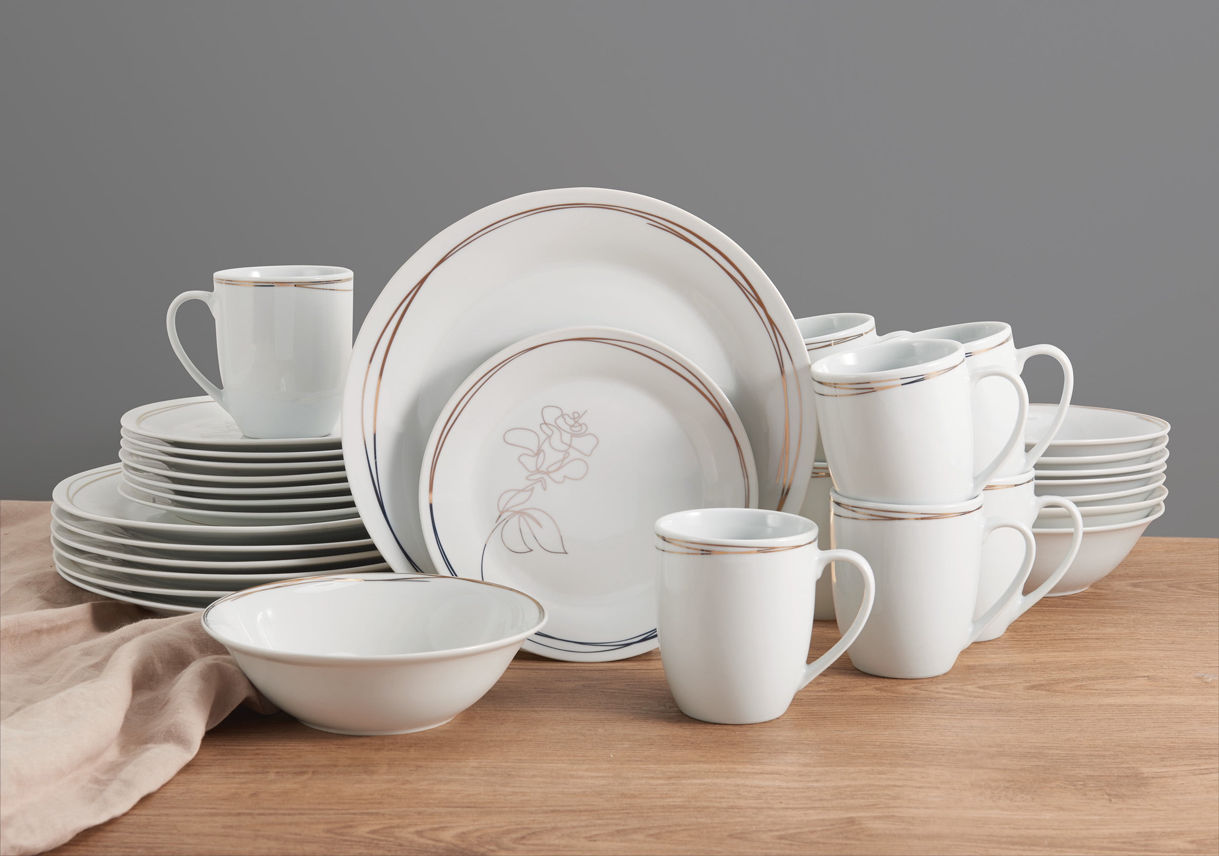 Fitz and Floyd Love Blooms 32-Piece Porcelain Tableware Set (service for 8)