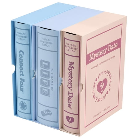 WS Game Company Connect Four, The Game of Life, and Mystery Date Vintage Board Game Bookshelf Collection