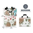 thumbnail image 2 of Yayeee Freestanding Laundry Hamper with Handle Collapsible Large Storage Basket for Clothes, Brown Nordic Christmas, 2 of 7