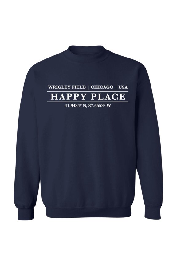 Wrigley Field Happy Place Crewneck Sweatshirt