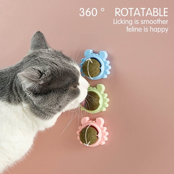 Rotatable Crab-Shaped Catnip Balls, Cat Chew & Teeth Cleaning Toys With Licking Function, Interactive Dental Care Toys For Indoor Cats, Kittens And Cats For Home Use(1-Pack)