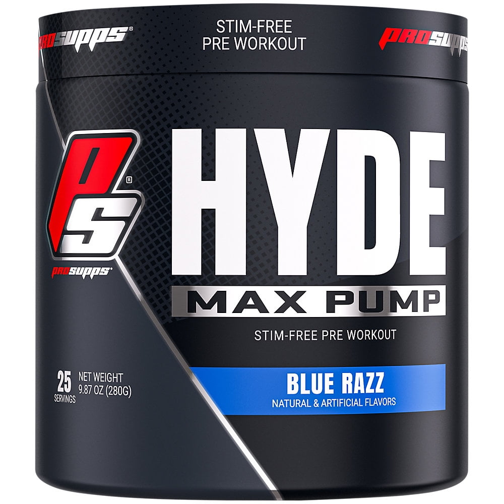 Hyde Max Pump StimFree PreWorkout Blue Razz (9.87 oz. / 25 Servings