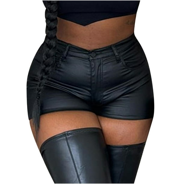 Fitted hotsell leather shorts