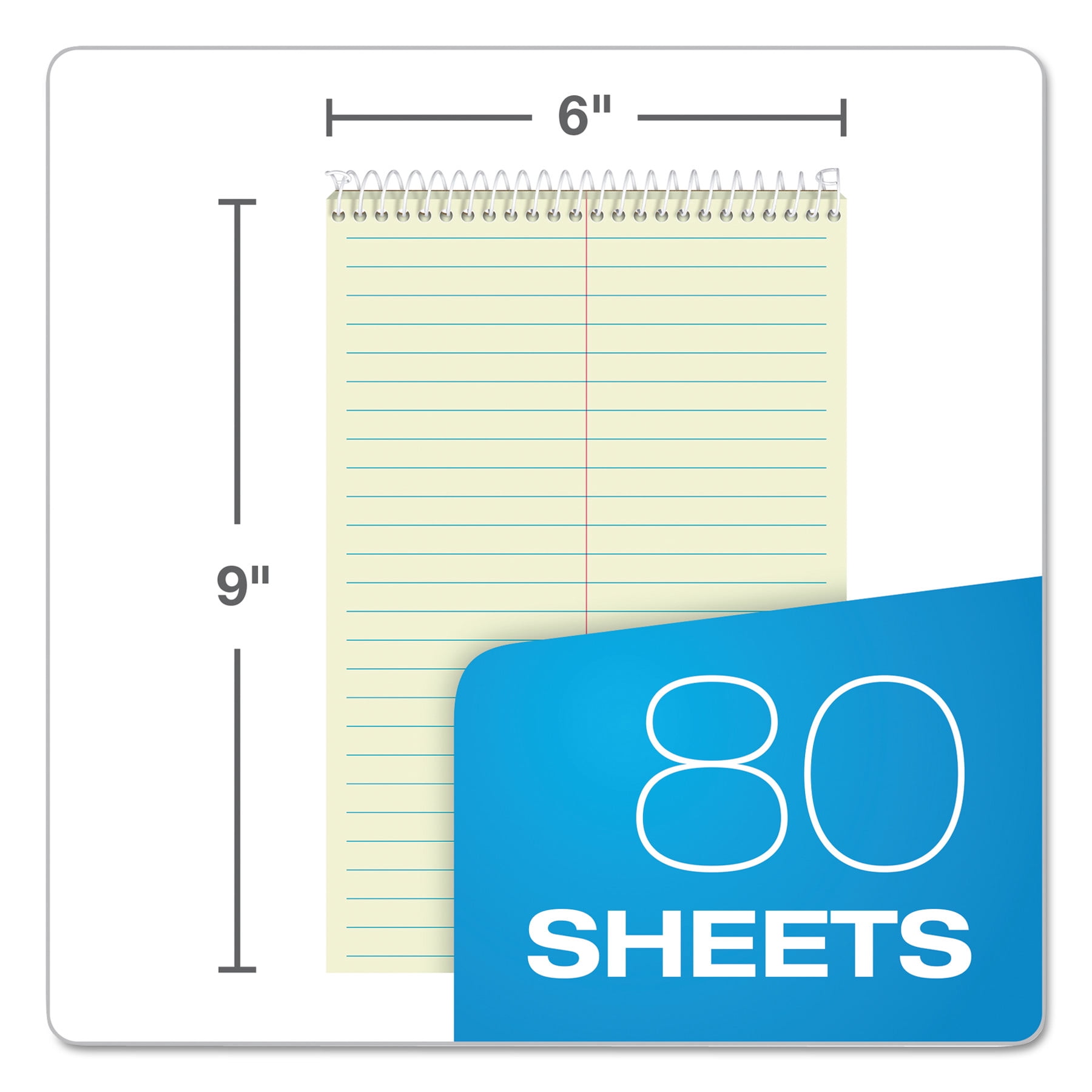 TOPS, TOP80221, Gregg-ruled Steno Book, 4 / Pack