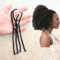 thumbnail image 4 of 5Pcs Hair Ties Afro Puff Ponytail Tie Adjustable Length Hairband for Women Curly Hair Buns Thick, Braides, Natural Hair, 4 of 9