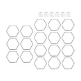 thumbnail image 4 of kesoto Indoor Plant Trellis Hexagon Chain Trellis Metal Houseplants Plant Growing Support Garden Trellis for Potted Vegetables Fence, 4 of 10