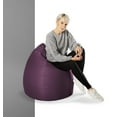 thumbnail image 3 of Fauteuil poire Brava mauve de Gouchee Home– Tissu hydrofuge avec rembourrage en billes de polystyrène, adapté aux adultes et aux adolescents, siège léger et portable pour dortoir ou salon, 3 of 9