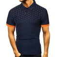 thumbnail image 2 of BiZtdJrK Big and Tall Polo Shirts for Men 2024 Fashion Polka Dot Print Golf Polos Casual Sports Short Sleeve Collared T-shirts Lightweight Tennis Shirt Performance Moisture Wicking Navy S, 2 of 5