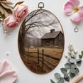 thumbnail image 7 of Canvas Wall Art Rustic Farmhouse Vintage Barn Country Field Landscape Rustic Barn Open Oval Framed Canvas Prints Vintage Wall Hanging Decor for Home Decorations 8.6"x11.4", 7 of 7