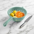 thumbnail image 4 of Plastic Strainer Colander with Long Handle BPA Free Food Safe Pasta Noodle Spaghetti Vegetable Washer Large Kitchen Drainer Dishwasher Safe Durable Compact Design for Easy Storage Home Use, 4 of 4