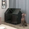 thumbnail image 5 of Heavy Duty Dog Crate Dog Cage, 52" Indestructible Metal Dog Kennel Lockable for Medium Large Dogs with Sturdy Door Lock and Removable Trays, Roof Top Access, 5 of 6