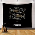 thumbnail image 1 of Tapiz para colgar en la pared con el zodiaco Piscis, 130 cm x 150 cm, franela, 1 of 1