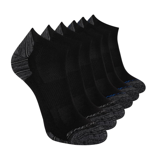 Calcetines para correr Skechers paquete de 6 tobilleros para hombre en color negro