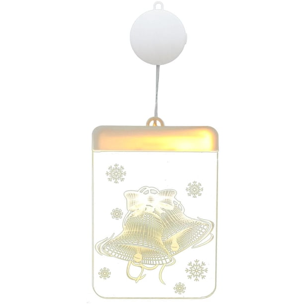 Luces de ventana de Navidad 3D Decoración de fondo Luces Decoración para el hogar (campana)