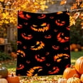 thumbnail image 6 of Fmbmuo Orange Halloween Spooky Pumpkin Throw Blanket , Warm Soft Cozy Decorative , For Sofa Couch Bed Home Holiday Decoration, 6 of 9