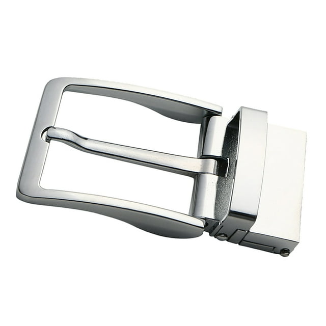 Milaget Men Reversible Alloy Belt Buckle Single Prong Rectangular Pin Buckle
