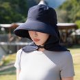 thumbnail image 4 of Large Shawl Outdoor Sun Visors Sun Hat with Shawl for Sports and Travel Adjustable Traveling Camping Hiking, 4 of 9