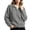 Gray, variant on Sweaters for Women Collared V Neck Cable Knit Sweater Wool Blend Long Sleeve Loose Casual Knit Pullover Tops
