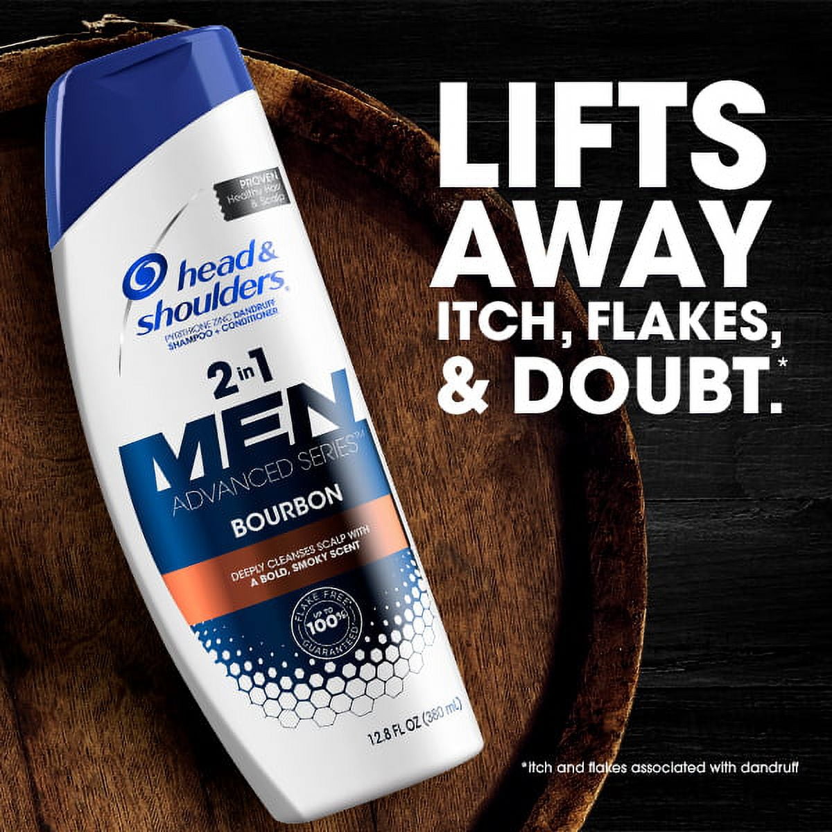 Head and Shoulders Advanced Series Bourbon 2-in-1 Anti-Dandruff Shampoo and Conditioner for Men, 31.4 fl oz