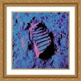thumbnail image 2 of Stephen Chambers 12x12 Gold Ornate Wood Framed With Double Matting Wall Art Titled - Moonprint Blue, 2 of 6