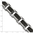 thumbnail image 3 of Stainless Steel Black Plated 9 Inch Link Bracelet Contemporary, 3 of 7