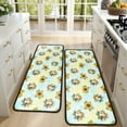 thumbnail image 4 of Kitchen Rugs Sets Of 2,Blue Highland Cow Sunflower Pattern Anti Fatigue Kitchen Mat Rugs Non Slip Washable,Decorative Kitchen Floor Mats for Kitchen,Sink,Laundry,17"x47"+17"x47", 4 of 5