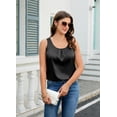 thumbnail image 5 of Zeagoo Women's Satin Sleeveless Crew Neck Camisole Tank Top Soft Lightweight Casual Dressy Blouse for Summer Daily Wear, 5 of 7
