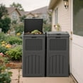 thumbnail image 2 of Devoko 2 PCS All-Weather use Trashbin with Lid, Patio Resin Hideaway Trash Can with Waterproof for Backyard, 2 of 7