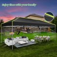 thumbnail image 4 of HOTEEL 10x20 Pop up Canopy Tent Easy up Canopy for Outside Instant Portable Waterproof Party Canopy Tent for Summer Beach Garden Party Camping Outside with Air Vent,Reflective Strip,4 Sandbags,Black, 4 of 7