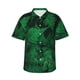 thumbnail image 1 of Balery Green Leave Fern Camisas hawaianas de manga corta para hombre, camisas playeras de corte holgado, camisas de vacaciones con botones,3X-Large, 1 of 7