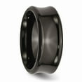 thumbnail image 4 of Titanium Black Titanium Polished Concave 9mm Band Size: 8; for Adults and Teens; for Women and Men, 4 of 6