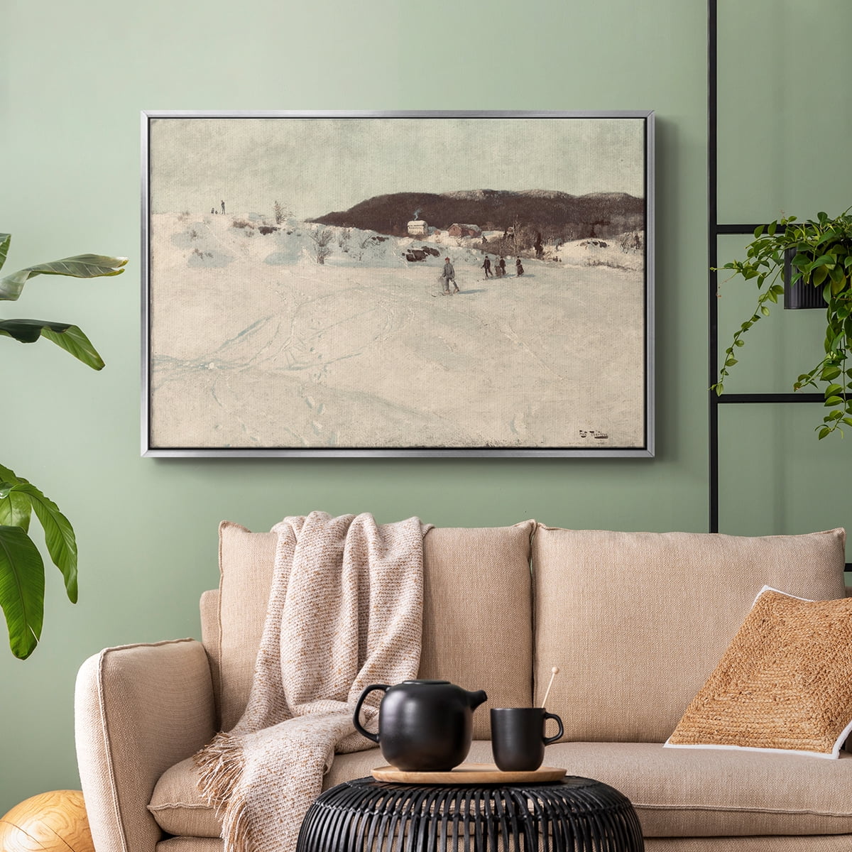 Vintage Landscape-CCLXXVI By Wexford Home Framed in Silver Wood Gallery Wrapped Canvas 17 in. x 25 in.