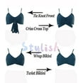 thumbnail image 4 of Women's Bikini Set-Criss Cross Bra+High Waist Brief,2 Pcs Sexy Bathing Suits Beachwear, 4 of 8