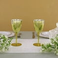 thumbnail image 6 of BalsaCircle 6 Pieces 8 oz Metallic Gold Premium Disposable Plastic Wine Glasses Tableware, 6 of 6