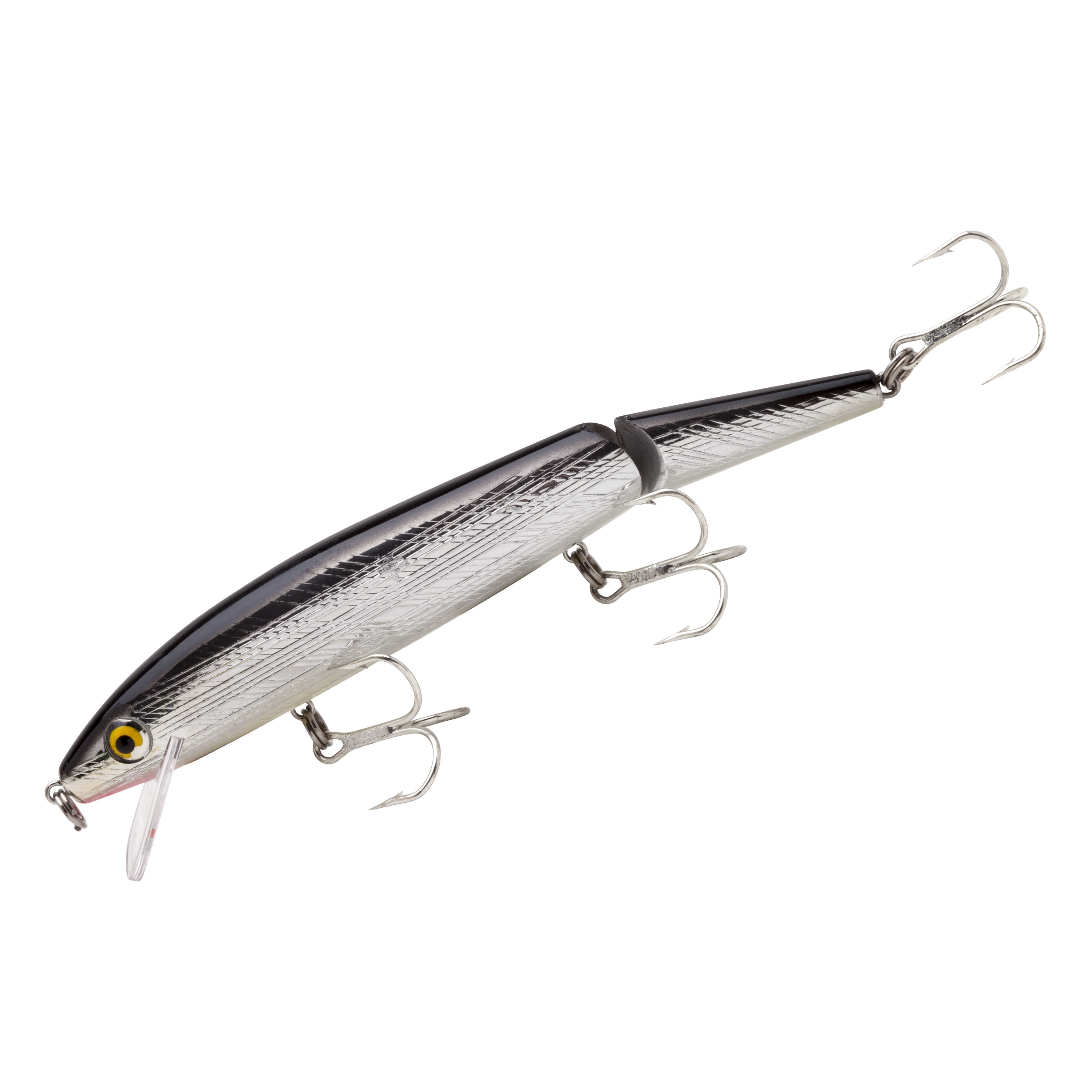 NEW 2 1/2 in J5001 Silver/Black Rebel Jointed Minnow Fishing Lure