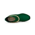 thumbnail image 4 of BLISSFUL STEP Women's Platform Chain Block High Heel Ankle Boots Green 8, 4 of 7