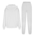 thumbnail image 5 of UAMVSH Sweatsuits for Women 2 Piece Outfits Plus Size Long Sleeve Hoodie High Elastic Waisted Jogger Sweatpants Oversized Tracksuits Sets(X-Large,White 1), 5 of 6