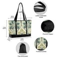 thumbnail image 2 of FORMRS Canvas Laptop Tote Bag for Women with 15.6" Computer Compartments Shoulder Handbag, Beige Floral Pattern, 2 of 7