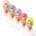 Women's Soft Plush Absorbent Microfiber Twist & Tie Hair Drying Towel