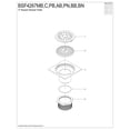 thumbnail image 3 of Kingston Brass BSF4267PN Watercourse 4-Inch Brass Square Grid Shower Drain with Hair Strainer in Polished Nickel, 3 of 4