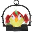 thumbnail image 3 of Juguete de loro parlante con grabación eléctrica para niños, juguete educativo temprano, decoración colgante sin batería, color rojo, 3 of 5