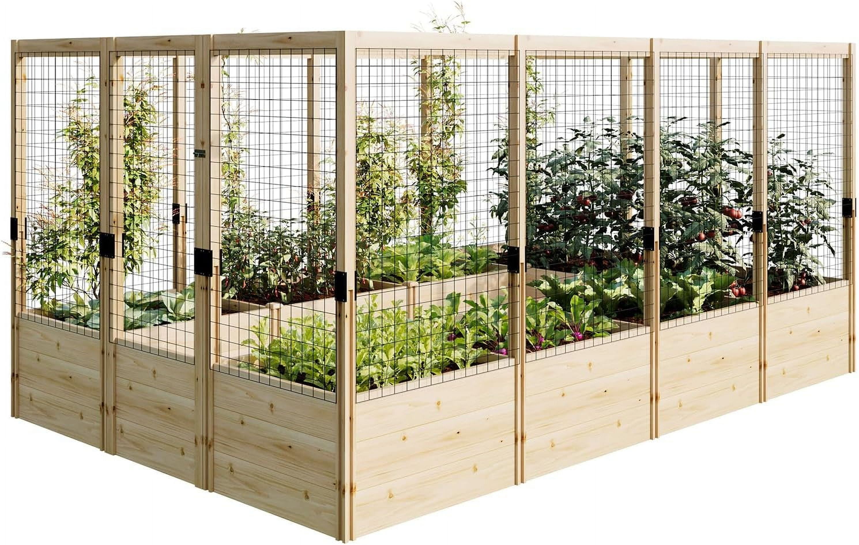 Jocisland 8× 12× 6 ft Wooden Raised Garden Bed for Outdoor, Deep Large Planter Box for Gardening, Vegetables, Herbs