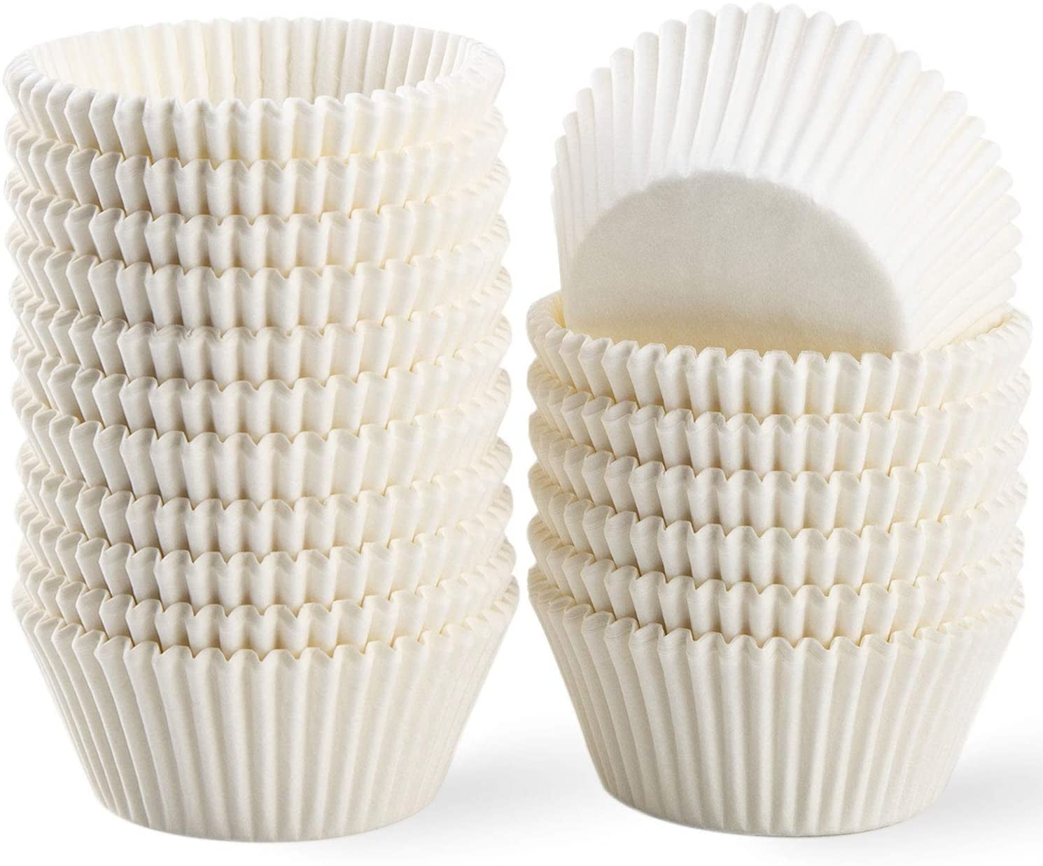 Bottom Dia 2.3 Inch 50-Pack Muffin Cups Baking Paper Cup Cupcake Muffins Liners Red and White Stripes Baking Cups 