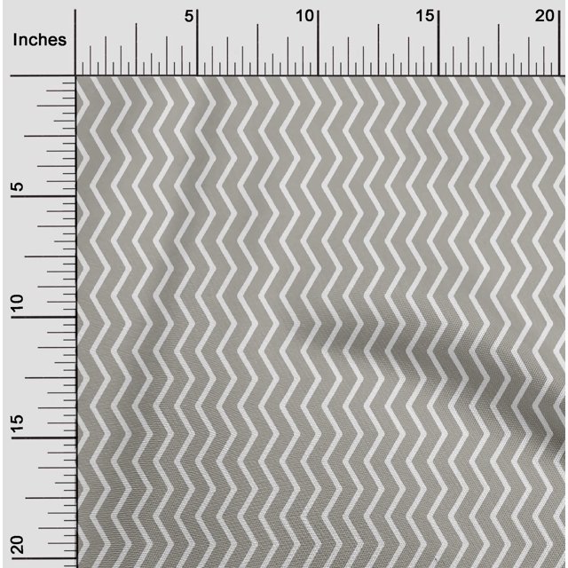 oneOone Tissu Popeline de Coton Chevron Imprimé Géométrique au Mètre 42 Pouces de Large
