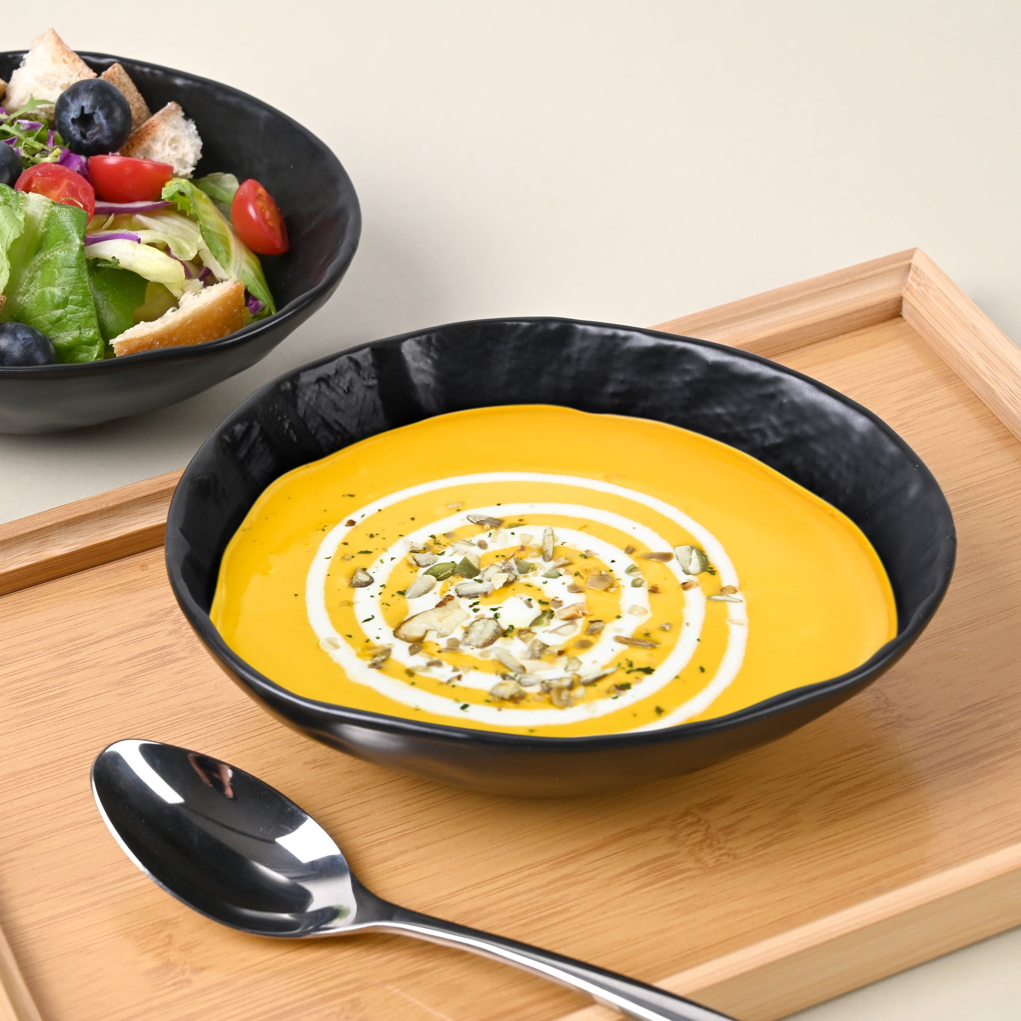 Linen Artisan Pasta Bowls Set of 4, 17oz Serving Bowls for Kitchen, Soup Bowl, Large Stoneware Bowls for Festivals, Housewarming, Dinnerware