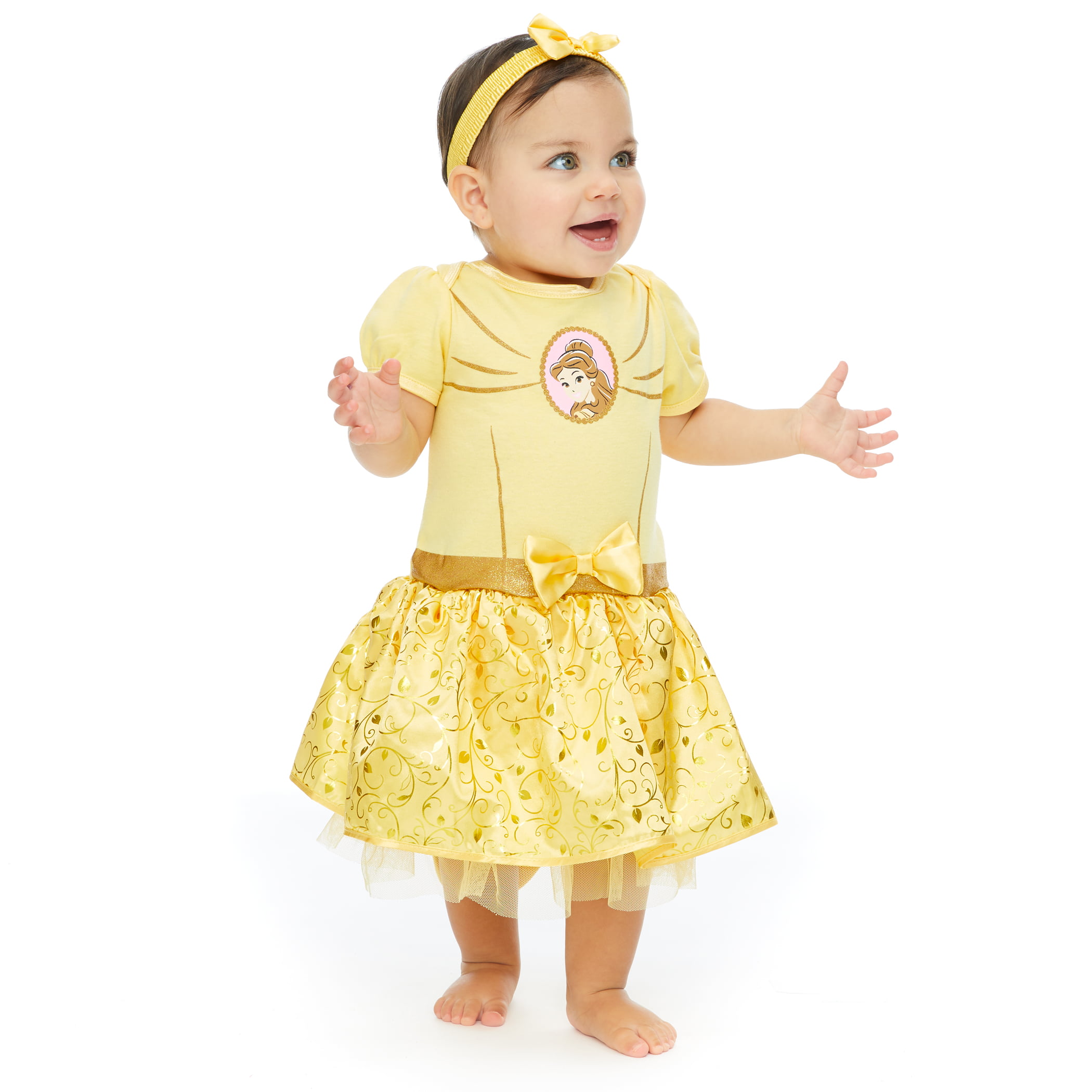 Princess Belle Beauty and the Beast Newborn Baby Dress Infant Cotton Clothes 