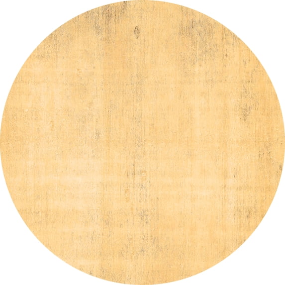 Ahgly Company Indoor Round Solid Brown Modern Area Rugs, 6' Round