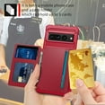 thumbnail image 3 of Decase Card Holder Case Compatible with Google Pixel 7 (6.3"-inch 2022),Shockproof Magnetic Hybrid Leather Wallet Case Cover with Credit Card Holder for Google Pixel 7, Red, 3 of 7