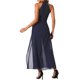 thumbnail image 3 of INSPIRAR CHIC Mono Elegante de Mujer con Cuello Halter Sin Mangas Mono Formal de Pierna Ancha L Azul Oscuro, 3 of 6